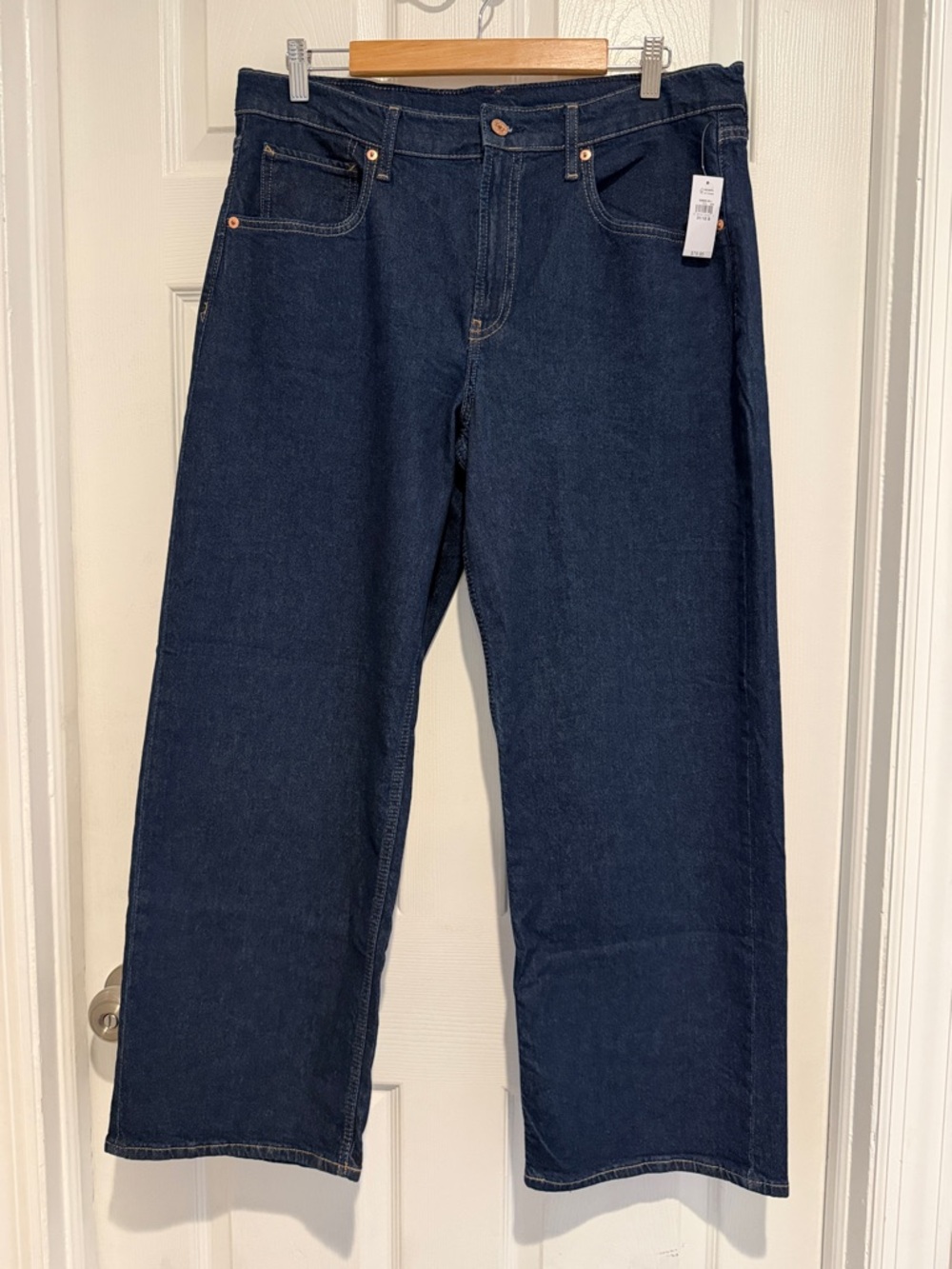 GAP Women's Wide-Leg Dark Blue Denim Jeans